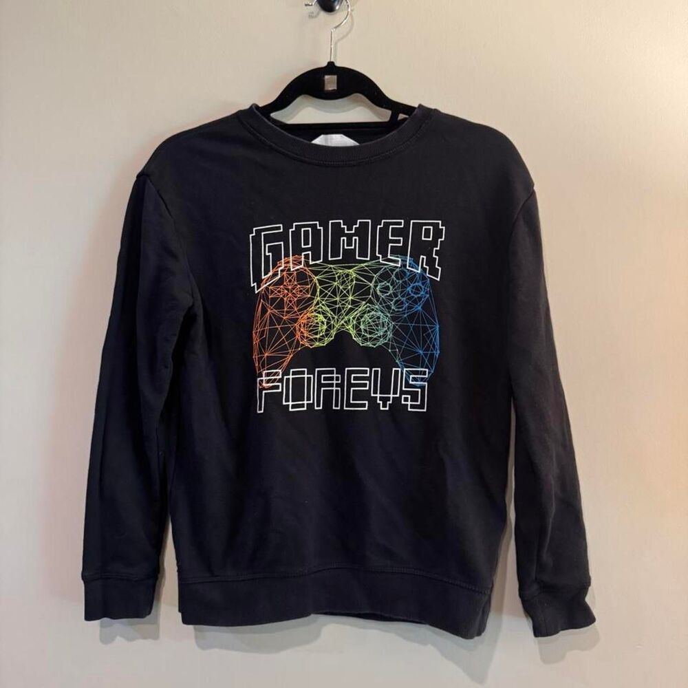 H&M Boy’s Gamer Forever black sweatshirt 10-12Y
